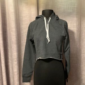 NWT Sleep Riot cropped distressed hoody